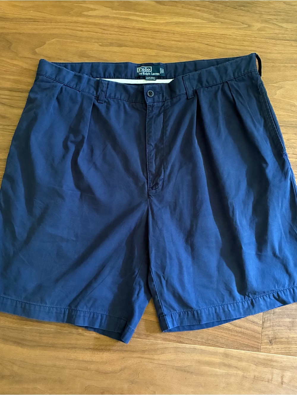 Polo Ralph Lauren Tyler Navy Pleated Chino Shorts Men’s 38